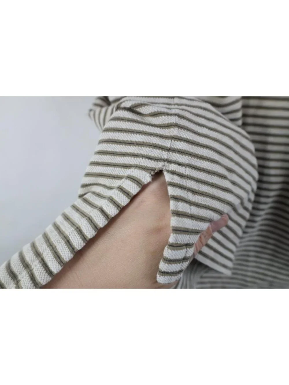 Vintage 90s Ralph Lauren Mens Large Distressed Striped Knit Golf Polo Shirt